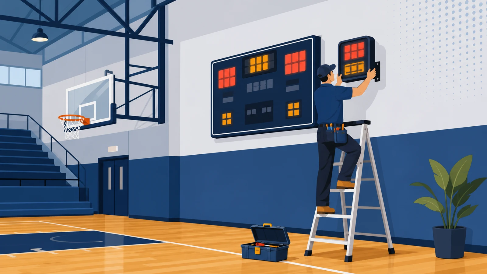 How to Add a Shot Clock to an Existing Basketball Scoreboard
