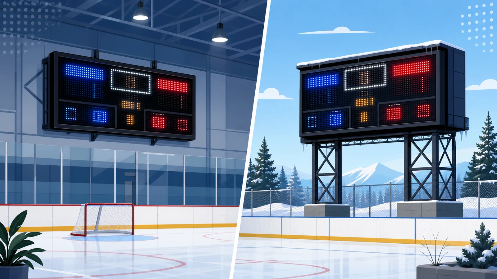 Indoor vs Outdoor Hockey Scoreboards: Specs That Matter for Each Setup